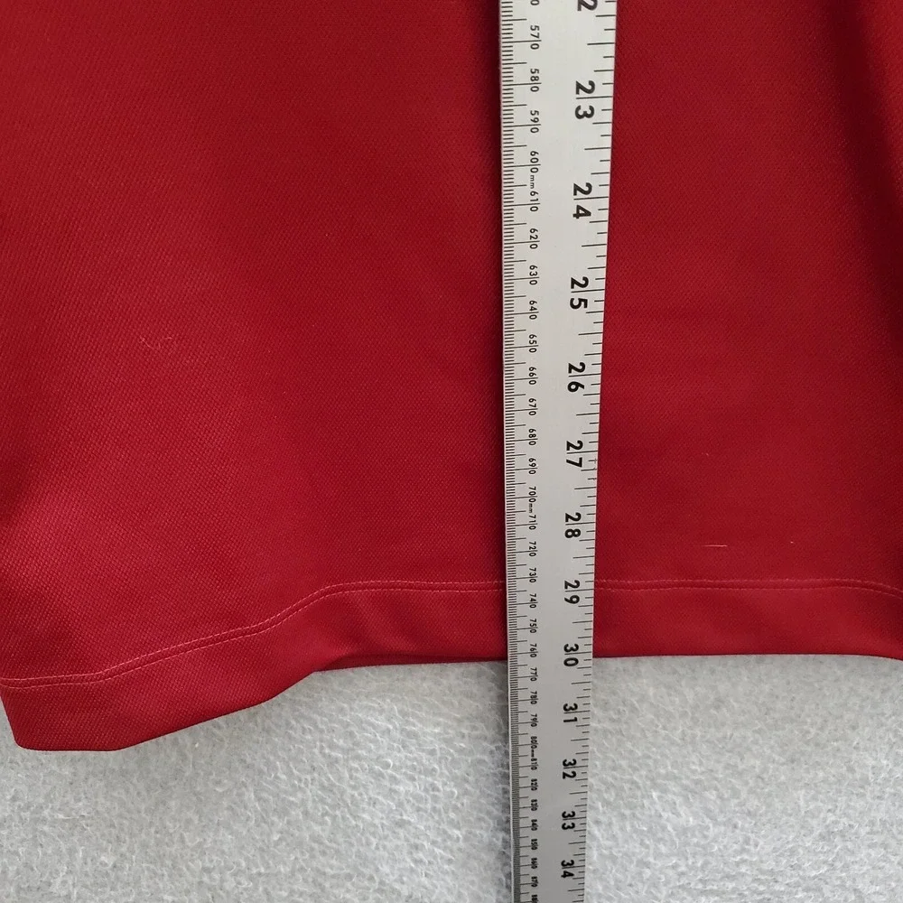 Nike Golf Men Polo Shirt Large Red Swoosh Logo Embroidered Short Sleeve Collar - Picture 5 of 10